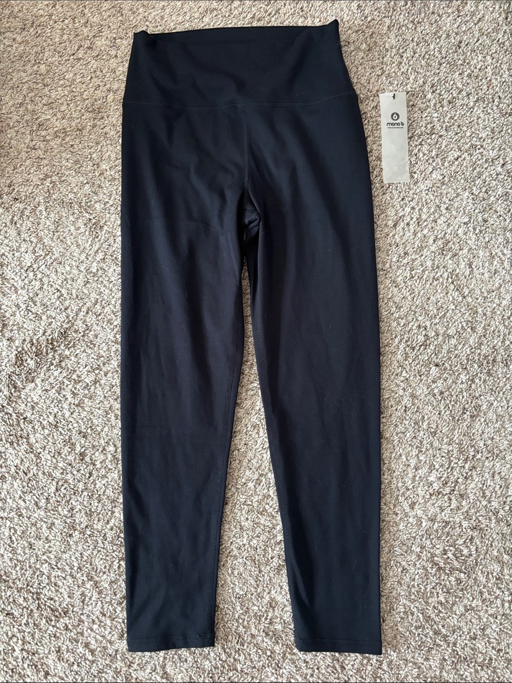 Mono B Black High-Waist Performance Leggings